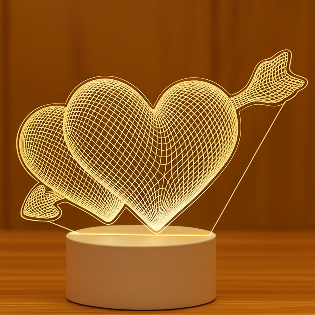Double Heart Night Light